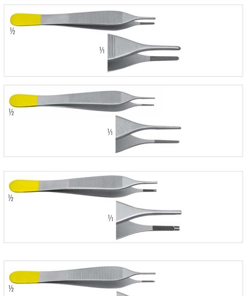 Pinzety 114 11 17412 120 mm 114 11 17415 150 mm ADSON TC anatomická 130-538-120 MIKRO-ADSON TC anatomická, 120 mm