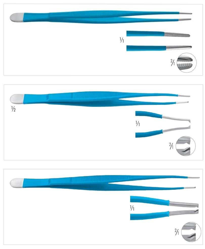 Pinzety monopolární izolované 130-740-180 180 mm 130-740-210 210 mm 130-740-250 250 mm anatomická,