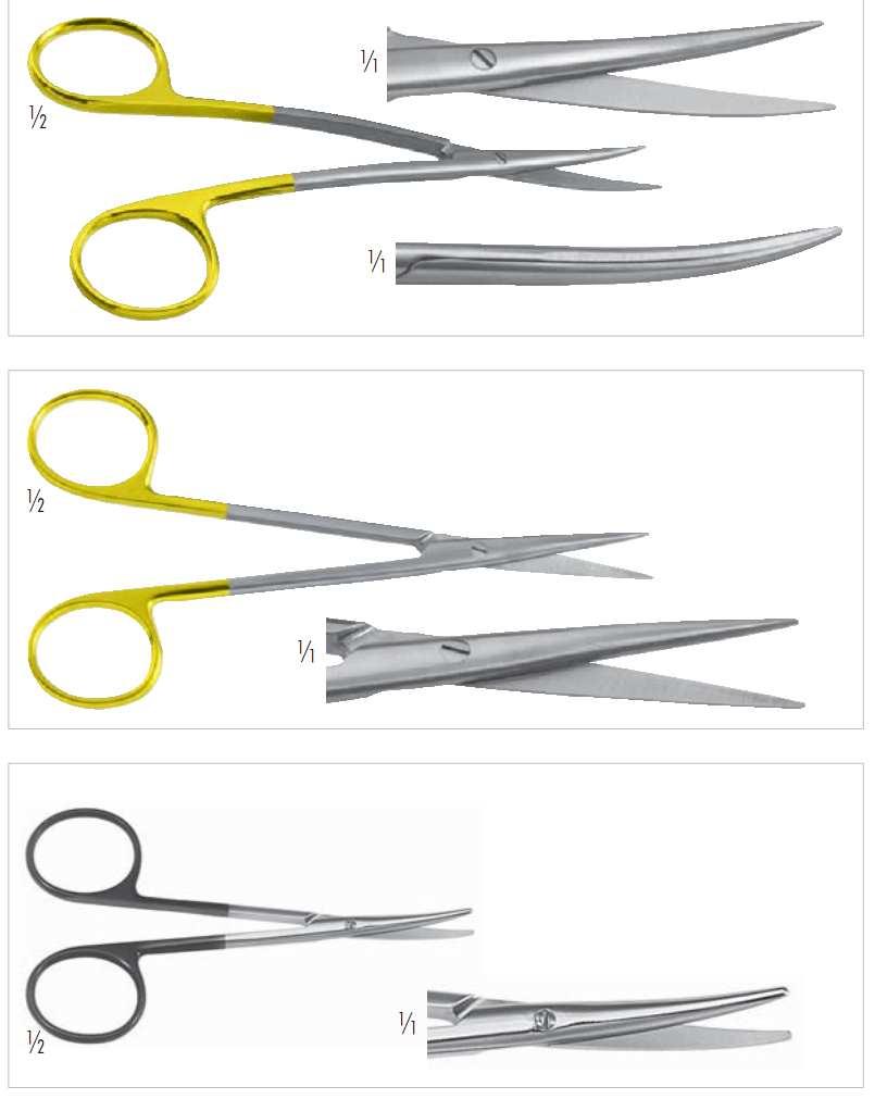 09 28715 zahnuté METZENBAUM-FINO TC preparační, jemné, 150 mm 120-527-145 METZENBAUM-FINO TC "S" tvar, ostré, zahnuté 145 mm