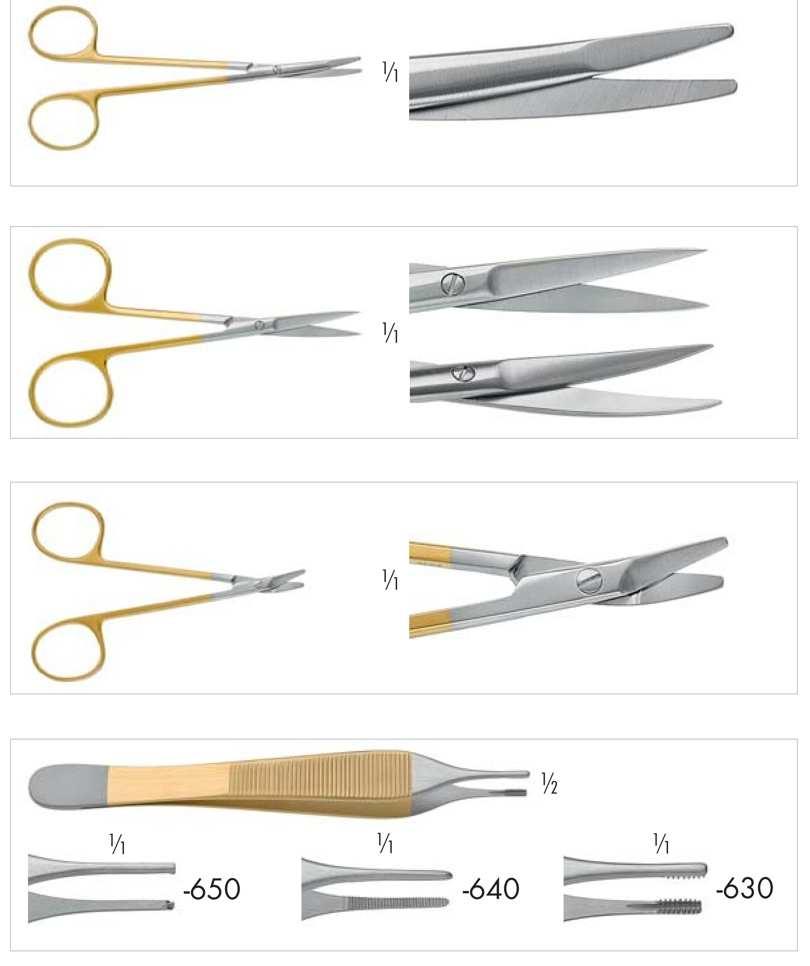 rovné 420-700-611 zahnuté hrotnaté, 100 mm Nůžky 420-700-620 WALTER 100 mm Nůžky 420-700-630 7x7