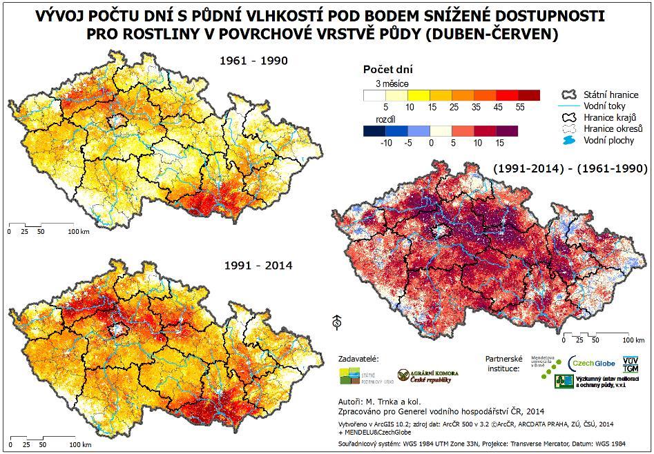 2.1.b. Mapy zemědělsko-lesnického sucha a jeho trendů (MZe odbor 10050/odd.