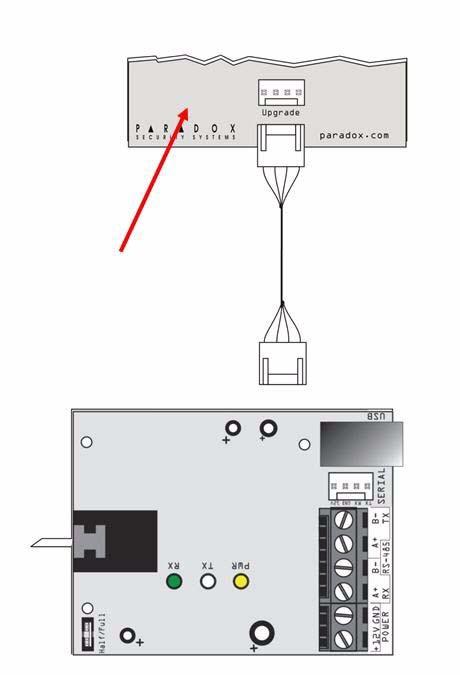 1 Přehrání firmware Chcete-li aktualizovat firmware, musíte nejprve vytvořit komunikační spojení mezi PC a zabezpečovacím zařízením.