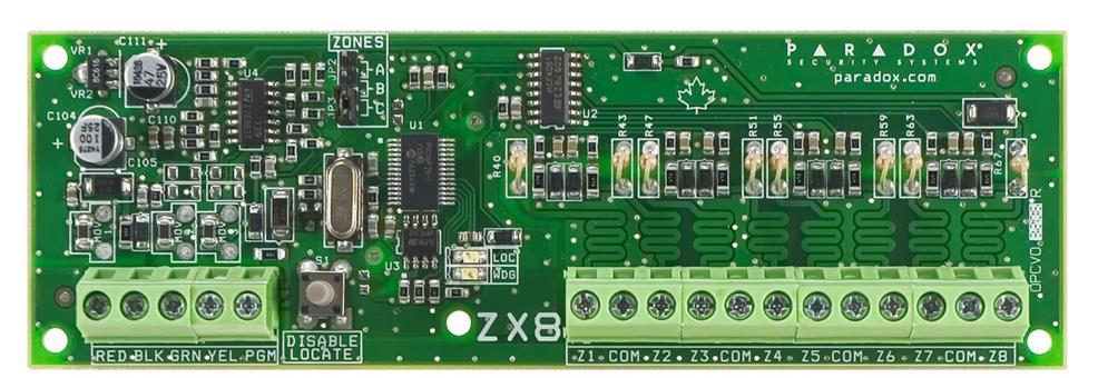 UTB ve Zlíně, Fakulta aplikované informatiky 77 7.4.3 Rozšiřující modul APR-ZX8 Ústředna Digiplex EVO48 má sama o sobě jen 8 svorek pro připojení jednotlivých prvků.