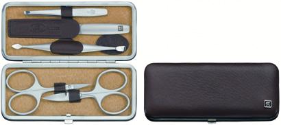 97061-004 Manikúra Yak 5 ks černá kůže (nůžky na nehty, nůžky na kůžičku, pinzeta, pilník, nástroj na nehty a na kůžičku) Jednotlivé nástroje TWINOX 49660-091 Nůžky