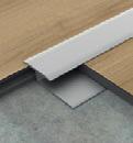 profily pro podlahy LVT H/5/F, PBAS/5/F, RC/5/F a 99/TR/26 jsou spojovací profily z eloxovaného hliníku, pro plovoucí podlahy LVT a jsou vhodné na stejné výšky podlah, různé výšky podlah a ukončení.