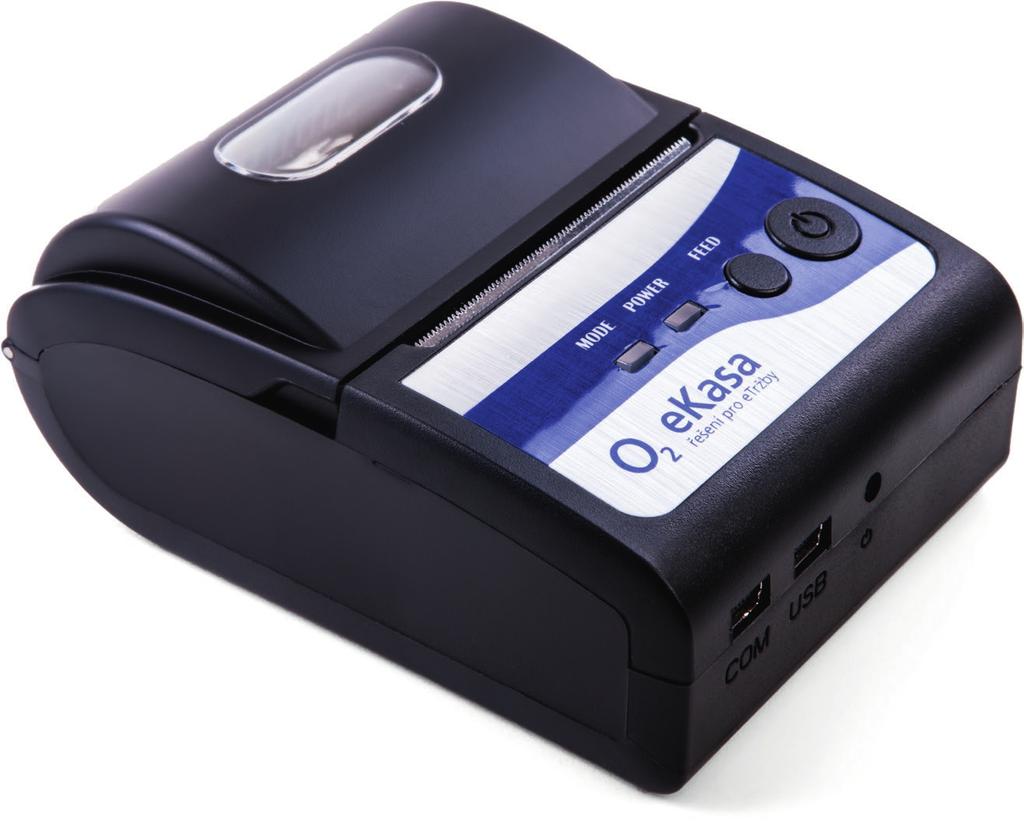 Mobilní 58 mm bluetooth tiskárna je určena k párování a komunikaci s aplikací ekasa, primárně pak přímo se