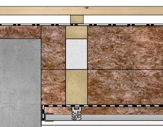 Izolace nad štítovou stěnou omezuje vznik tepelného mostu v tomto detailu Homeseal LDS 0,04, nebo Homeseal LDS 0,02 UV Námětek ze dřeva a XPS Izolace Unifit nad krokvemi Izolace Unifit mezi krokvemi