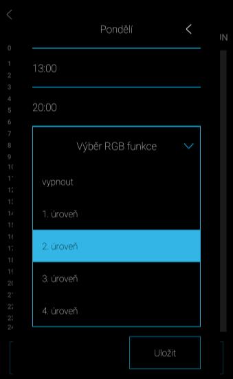 Stiskem na příslušnou IP adresu vložíte. Vybrat prvky* zvolte prvek nebo prvky ze seznamu (prvky, které chcete mít přiřazené ve stejném plánu, musí být ze stejné skupiny, např. stmívače).