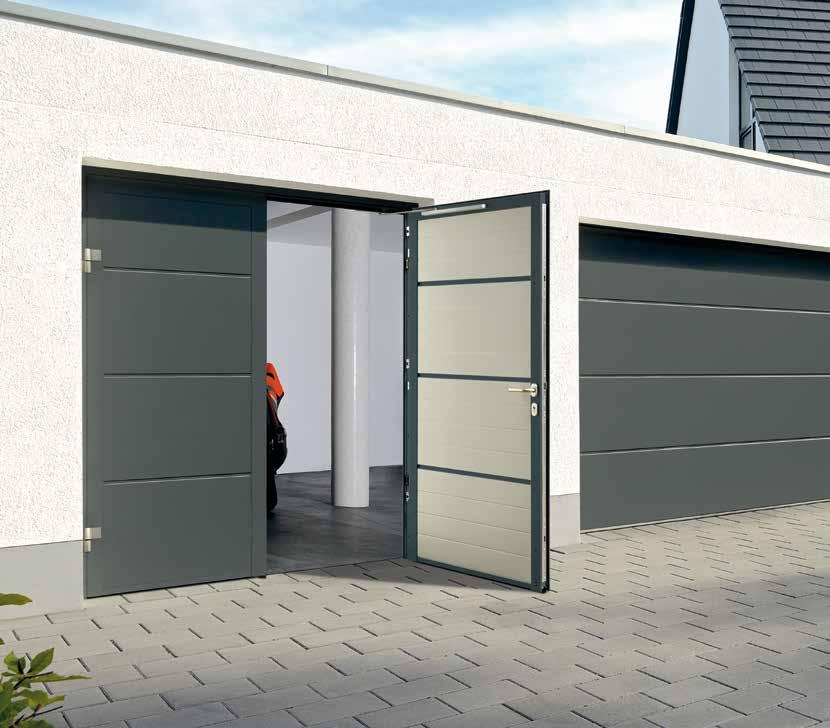 Garážové dveře Snadný přístup do garáže a vedlejších budov Díky garážovým dveřím můžete z garáže pohodlně a jednoduše vyzvednout jízdní kola nebo zahradnické nářadí.
