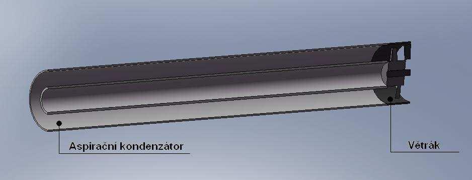 9 Vyhodnocení měření 9.1 Výpočet proudu vzduchu procházejícího aspiračním kondenzátorem Aspirační kondenzátor je pro měření vzdušných iontů nezbytný. Proto je potřeba znát jeho parametry. Na obr.