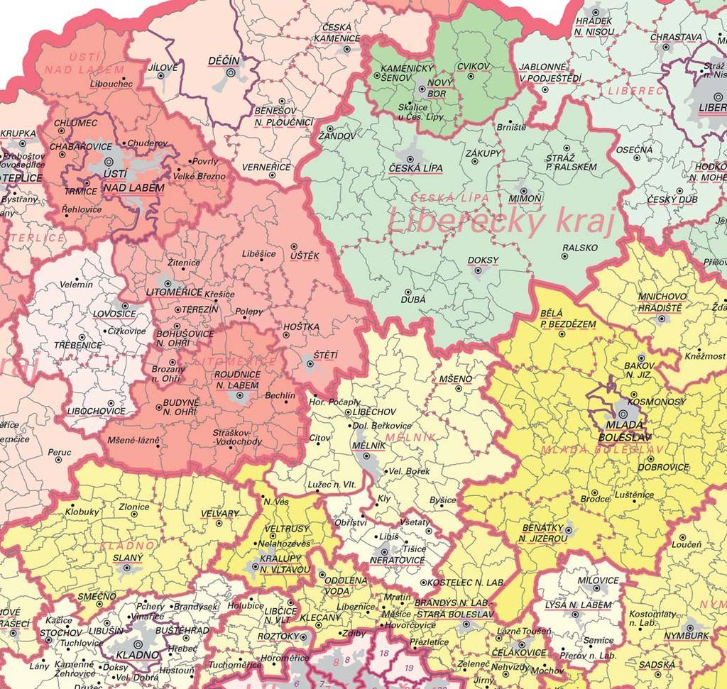Mapa správního rozdělení České republiky 1 : 500 000 Mapa správního rozdělení České republiky 1 : 500 000 (MSR 500) zobrazuje celé území ČR na jednom mapovém listě, tj. plochu 78 870 km 2.