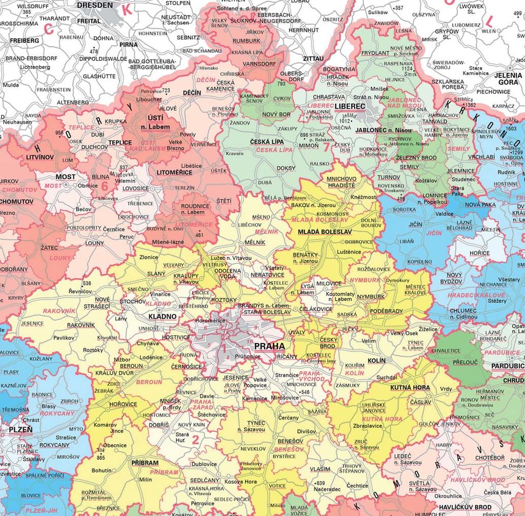 Mapa správního rozdělení České republiky 1 : 1 000 000 Mapa správního rozdělení České republiky 1 : 1 000 000 (MSR 1M) je vyhotovena na podkladě Mapy České republiky 1 : 1 000 000 a obsahově navazuje