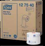 2 vrstvy, 90 metrů, Premium kvalita, EU Ecolabel 27 rolí / karton TORK/127530 Tork Mid-Size toaletní