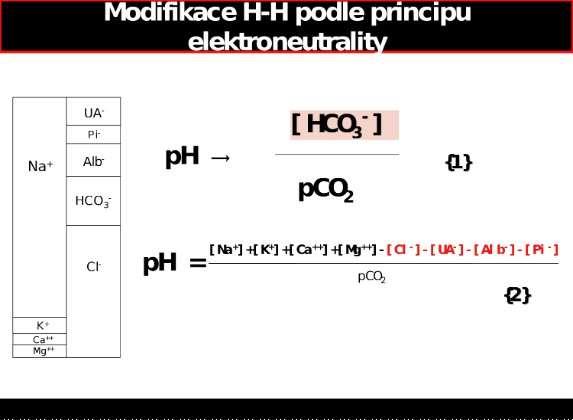 Příklad změny paradigma - definice ph Henderson-