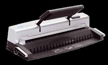 80083 vazač DSB CB 60 Jednoduchý kompaktní stroj pro vázání dokumentů do plastových hřbetů. Vhodný pro domácí kanceláře na příležitostné použití.