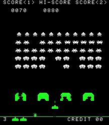 Obrázek 3: Space Invaders (Převzato z: http://en.wikipedia.org/wiki/file:spaceinvaders-gameplay.