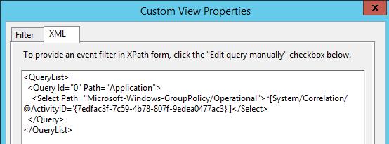 FILTROVÁNÍ EVENTLOGU Předdefinovaný filtr v XML <QueryList><Query Id="0" Path="Application"><Select