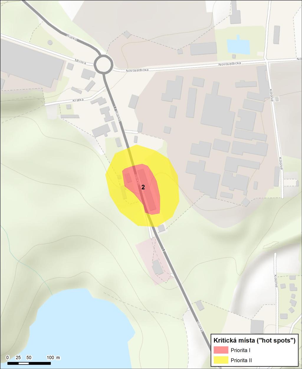 Obr. 10 Situace hot spots v Dubí - Pozorka ulice