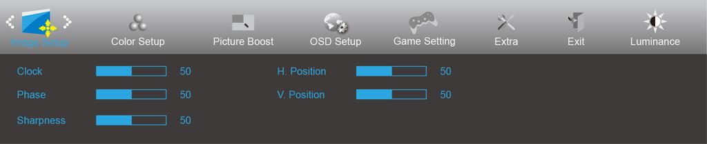 Image Setup (Nastavení obrazu) 1. Stisknutím (Menu) zobrazte nabídku. 2. Stisknutím < nebo > vyberte (Image Setup (Nastavení obrazu)) a stisknutím vstupte. 3.