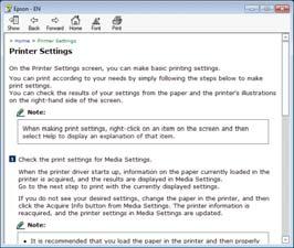 Tipy pro použití ovladače tiskárny (Windows) Zobrazení nápovědy Nápovědu k ovladači tiskárny můžete otevřít následujícími způsoby: Klepněte na tlačítko Help (Nápověda)