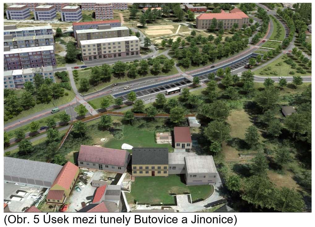 Zde se radiála napojuje na městský okruh do již připravených zárodků ramp, které byly vybudovány v rámci stavby městského okruhu, úsek Zlíchov Radlická.