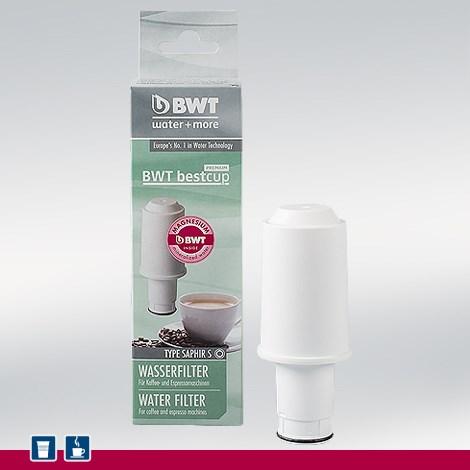 4 Filtry pro malé kávovary s vestavěnými zásobníky vody BWT Bestcup Premium Saphir S je filtr plně kompatibilní s vodními filtry AQUA PRIMA od společnosti Saeco Strategic Services Limited a INTENZA