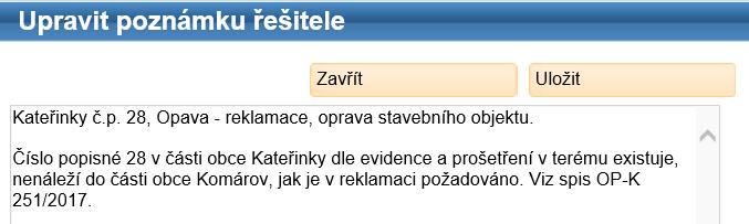 V Seznamu reklamací zvolte v posledním sloupci Akce a následně možnost Převzít dokument.