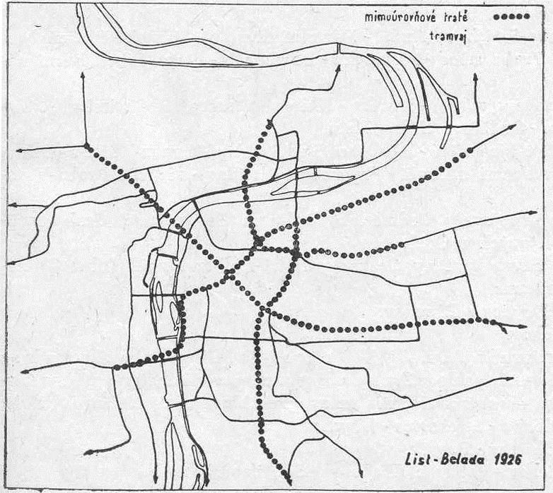 historie MHD v Praze 1898 první návrh podzemní dráhy