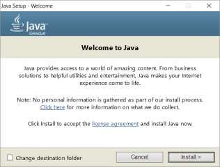 d/ Po spuštění se zahájí stahování instalátoru aplikace Java.