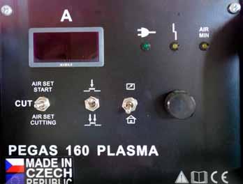 Plasma cutting machine IGBT inverter small in dimensions, big in power Heavy industry Automat interface on request This inverter Pegas Plasma cutting machine is made in ALFA IN Czech republic.