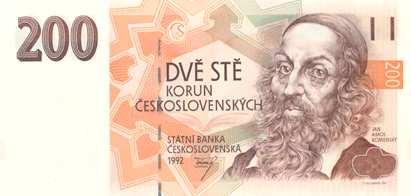 65 vydána již v říjnu 1992 hodnota 200 Kčs. Následovat měla hodnota 1 000 Kčs v prvním pololetí 1993 a poté pětisetkoruna.