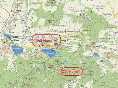 Těžba uranu-stráž pod Ralskem hornická těžba: ložisko Hamr (Důl Hamr I) ložisko Břevniště (Důl Křižany)