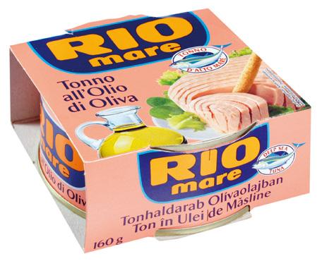 Díky vaření v páře vzniká chutné a lahodné tuňákové maso, jež RIO mare dotváří čistým olivovým olejem se zrnky mořské soli, bez