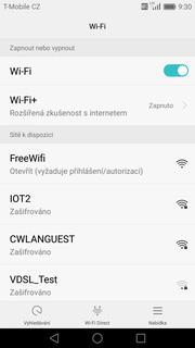 Přihlášení do Wi-Fi sítě ikonu Nastavení. Vyberete možnost Wi-Fi. 3.