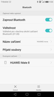 Bluetooth - párování zařízení ikonu Nastavení.