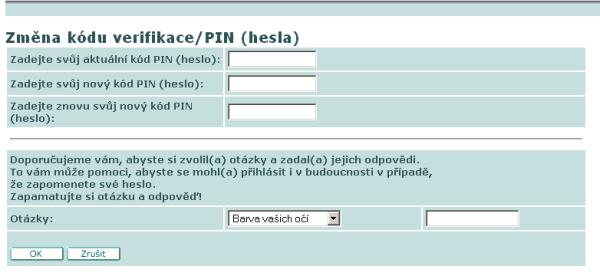 Heslo pro přihlášení do čtenářského konta je možné si změnit. To lze pomocí tlačítka Heslo v navigační liště.