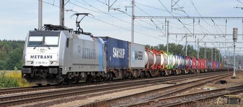 nákladní vlaky, přednostní zásilky, ucelené soupravy; minimální stanovená rychlost 100 km/h