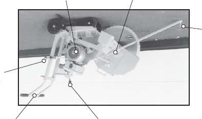 výškově nadstavitelná rukojeť páka pro nadstavení hloubky řezu GEKA spojka pro přívod vody ukazatel směru řezu pohonný elektromotor ochranný kryt řezného kotouče CEDIMA řezač spár se vyznačuje velmi