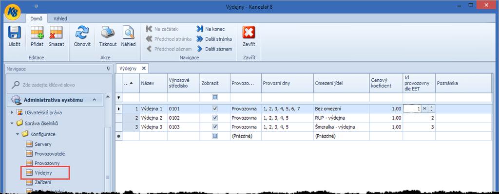 1.2.1.3 Skupiny V číselníku skupin strávníků přibyla důležitá volba, ovlivňující chování programů při pohybech u bezhotovostních plateb.