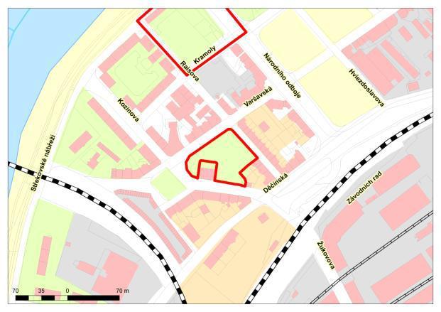 Železničářská až ke druhé křižovatce s ul. U Stanice g) Ul. Žukovova od křižovatky s ul. Děčínská až ke Střekovskému nábřeží vč.