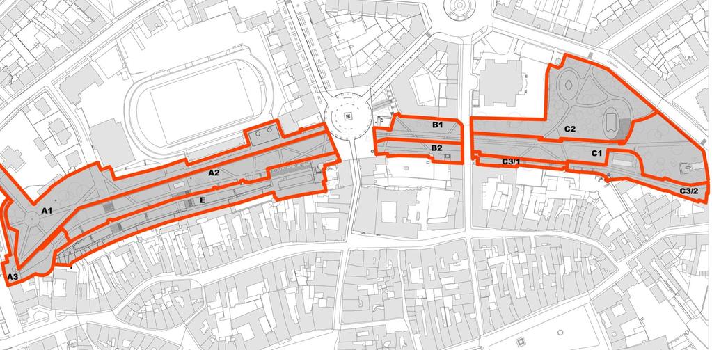 ETAPIZACE PROJEKTU: Horní park A1, A2, A3, E