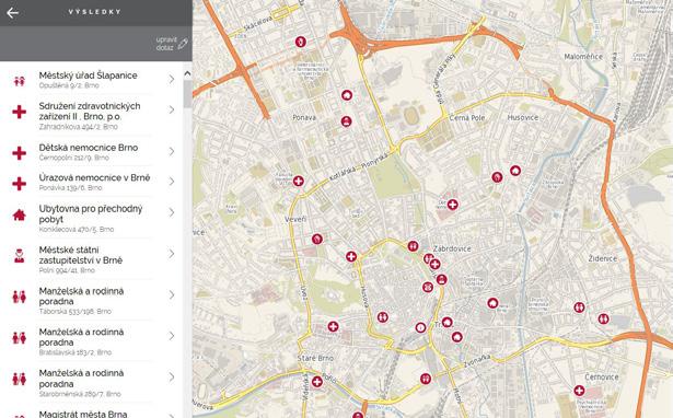 Aplikace pro veřejnost Mezi mapové aplikace pro veřejnost, které vznikly v poslední době, se řadí Sportoviště sloužící pro snadné