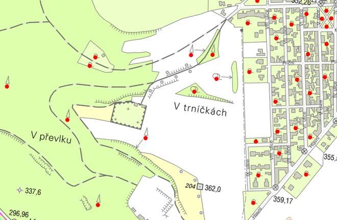 Příloha č. 5 - Vyhodnocené kartografické situace dodané uživatelem Situace č.