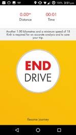 4. Na konci cesty zvolte End Drive ( Ukončit jízdu ). 5.