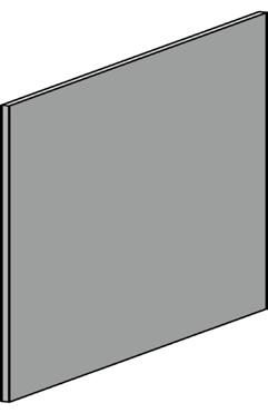 PŘÍSLUŠENSTVÍ 8 Plastová deska 4 mm šedá (RAL 7035) OBJ. Č.: HPL4G Tvrzený celulózový laminát m = 5,8 k g/m² Plastová deska 5 mm šedá (RAL 7035) OBJ. Č.: HPL5G Tvrzený celulózový laminát m = 7,3 k g/m² Neprůhledný plošný element pro kryty, dělící stěny a dveře.