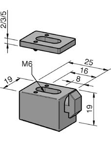 Č.: DISUNI5 PA/černý m=3 g/kus Uniblok 8 mm PA OBJ. Č.