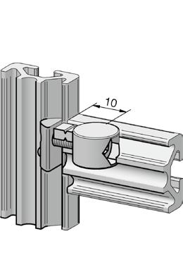 Univerzální spoj pro profily, u kterých je třeba dodatečně měnit polohu, nebo které nutno dodatečně montovat do