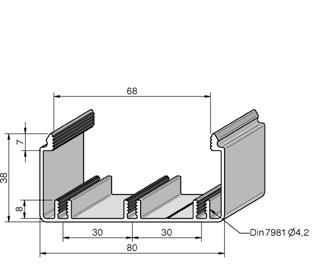 Profilová řada 8 Kanálový profil 80x40 OBJ. Č.: KAB8040 L=6000+10/-5 mm m=0.33 k g/m A=1.23 cm² Wx=0.24 cm³ Wy=0.