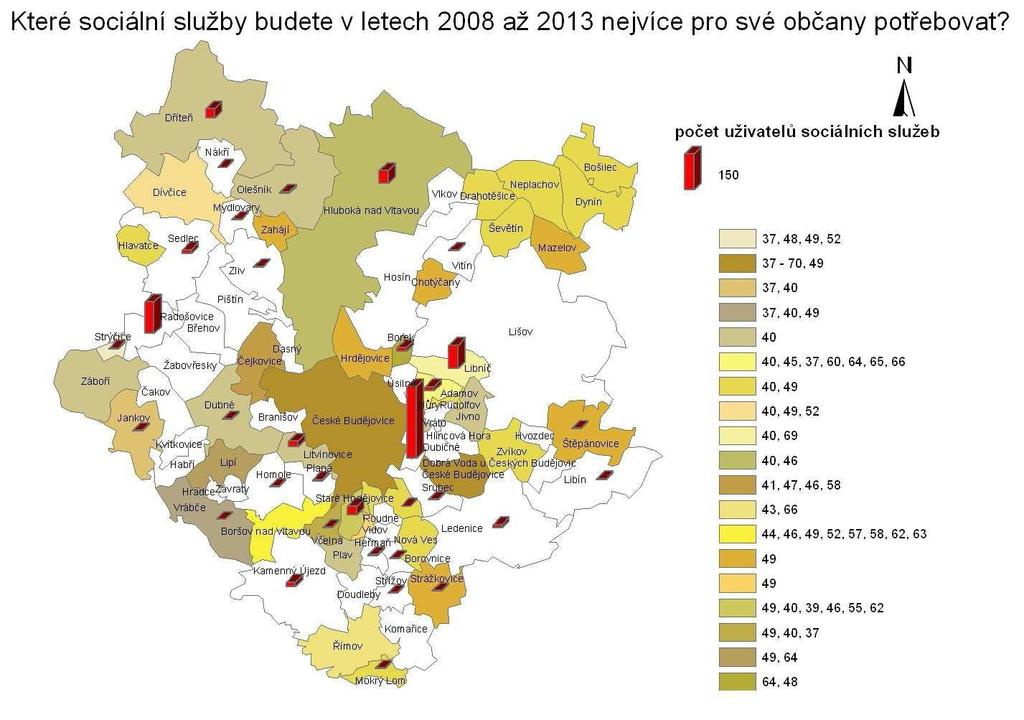 Pot ebné sociální služby Ze všech oslovených obcí vyslovilo negativní odpov na otázku, zda sou asná nabídka služeb odpovídá pot ebám jejich ob an, pouze 11.