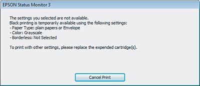 V okně Extended Settings (Rozšířená nastavení) zaškrtněte pole Enable EPSON Status Monitor 3 (Aktivovat EPSON Status Monitor 3).